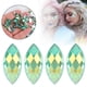 thumbnail image 5 of Diy 500 Uds AB Ojo De Caballo Diamantes De Imitación Parte Posterior Plana Color Verde Claro Cristal 7x15mm, 5 of 7