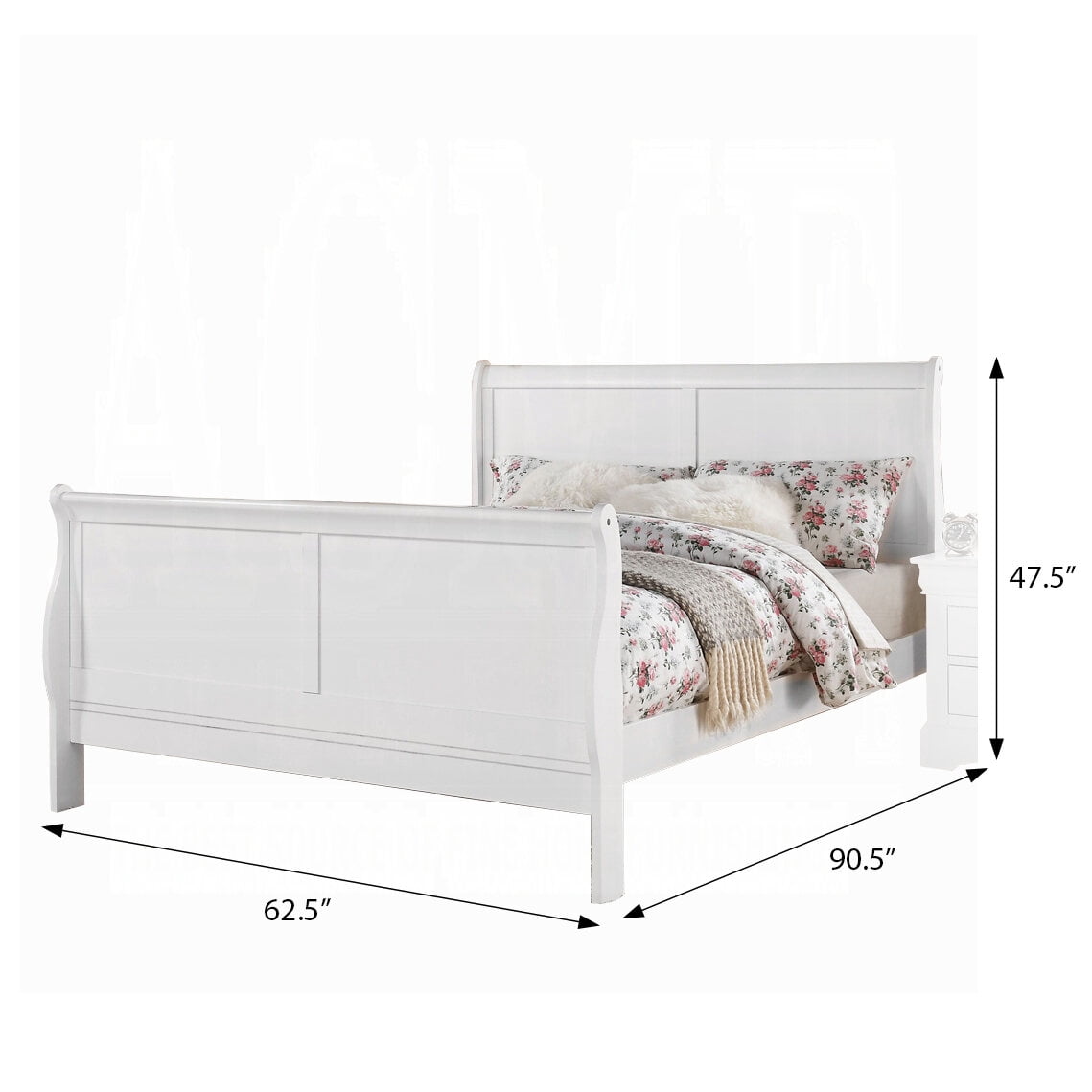 Queen Size Adjustable Bed Base, White Queen Bed, White Bed Frames,Wood Platform Bed Frames, Furniture Bedroom Furniture Beds, Frames & Bases