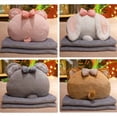 thumbnail image 2 of Soft Toy Multifunction 3 in 1 Bear Home Decoration Warm Winter Blanket Bunny Plush Toys Pillow Back Hand Warmer Pig Throw Pillow Warm Hand Plush Doll Rabbit Plush Pillow GREY, 2 of 8