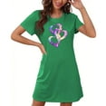 thumbnail image 4 of WJHWSX Nightgowns for Women,Womens Nightgown,Breathable,Slip-On,Printed,Green,L, 4 of 5
