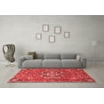 thumbnail image 3 of Ahgly Company Indoor Square Medallion Red Traditional Area Rugs, 4' Square, 3 of 4