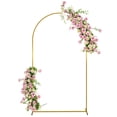 thumbnail image 1 of Outsunny 7FT x 4FT Gold Wedding Arch, Backdrop Stand with U-Shaped Stakes, 1 of 10
