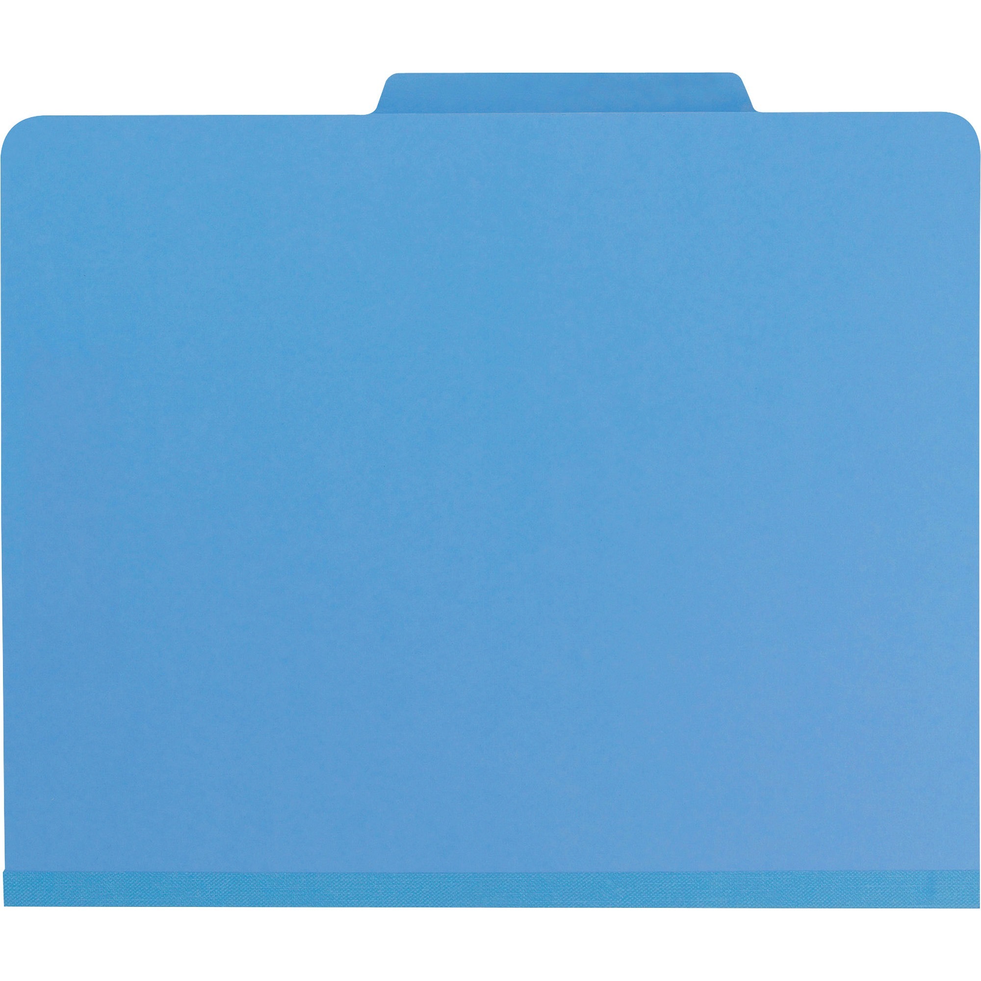 Smead, SMD14001, 2/5-cut ROC Colored Classification Folders, 10 / Box, Blue