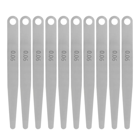 Uxcell 10 Pack Feeler Gauge 0.06mm Thickness Gauge 65MN Steel Metric Gap Measuring Tool