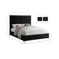 thumbnail image 3 of Meridian Furniture Cruz Solid Wood Tufted Velvet Full Bed in Black, 3 of 9