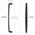 thumbnail image 5 of Cauldham 10 Pack Solid Kitchen Cabinet Handles (7-1/2" Hole Centers) - Drawer/Door Hardware - Style T765 - Matte Black, 5 of 6