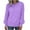 Purple, variant on Rutainlusire Womens Trendy Comfy Warm Loose Sweaters Women's Long Sleeved Round Neck Knitted Sweater Pullover Sweater