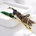 thumbnail image 2 of GKNET Vintage Rhinestone Insect Grasshopper Brooch Personalized Pin, 2 of 4