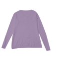 thumbnail image 4 of TRUBKH Womens Sweaters V Neck Tops Long Sleeve Shirts Relaxed Fit Pullover Top Drop Shoulder Sweaters Oversized Sweaters for Women Fall Casual Sweater Fall Tops for Women Purple L, 4 of 5
