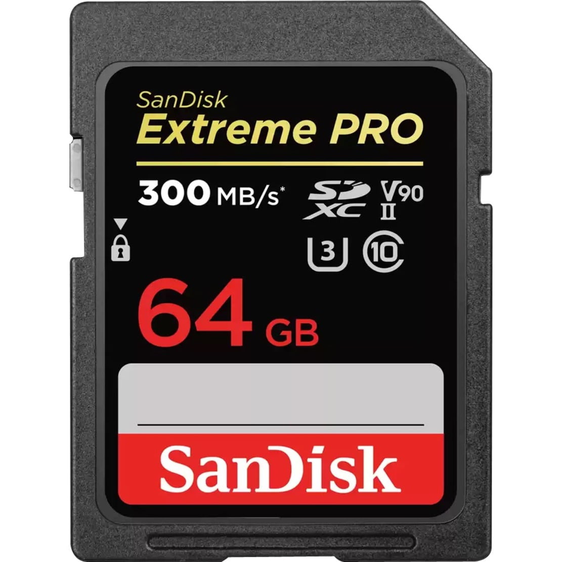 R 280 Mo/s 250 Mo/s W Carte mémoire SD UHS-II 64 Go SDXC U3 V90 A1 Extreme Performance Professional SD Card 