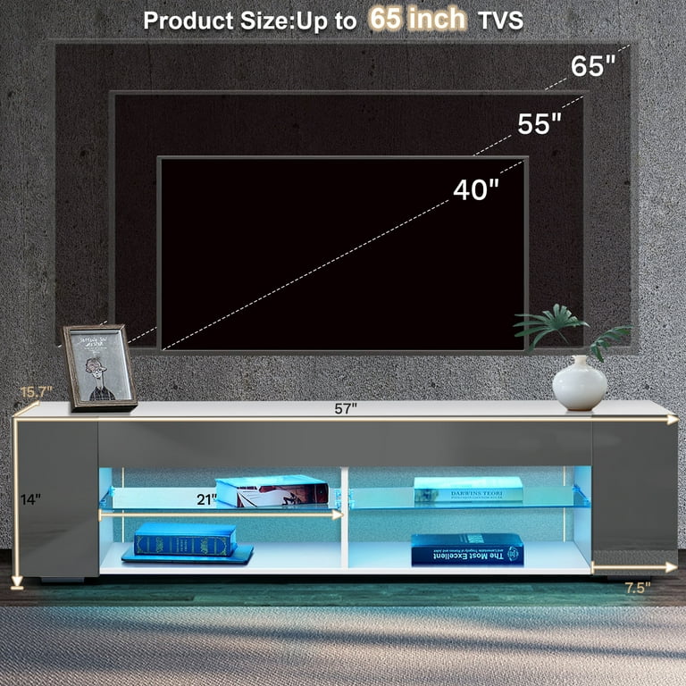 Hommpa TV Stand for 65 inch TV Modern Entertainment Center Media