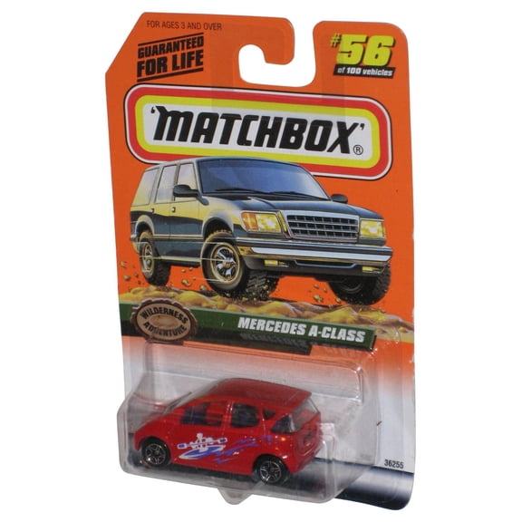 Matchbox Wilderness Adventure (1998) Red Mercedes A-Class Toy Car #56/100