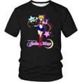 thumbnail image 2 of Cerbukt Adult Women's 3D Print T-Shirt with The Japanese Anime Sailor Girl Black2 Large, 2 of 2