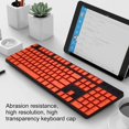 thumbnail image 3 of AVEKI Key Caps Set,104Pcs Touches Rétro-Éclairage Clavier Accessoire,ABS Universelle OEM Touches de Remplacement (Blanc) 0516M, 3 of 7