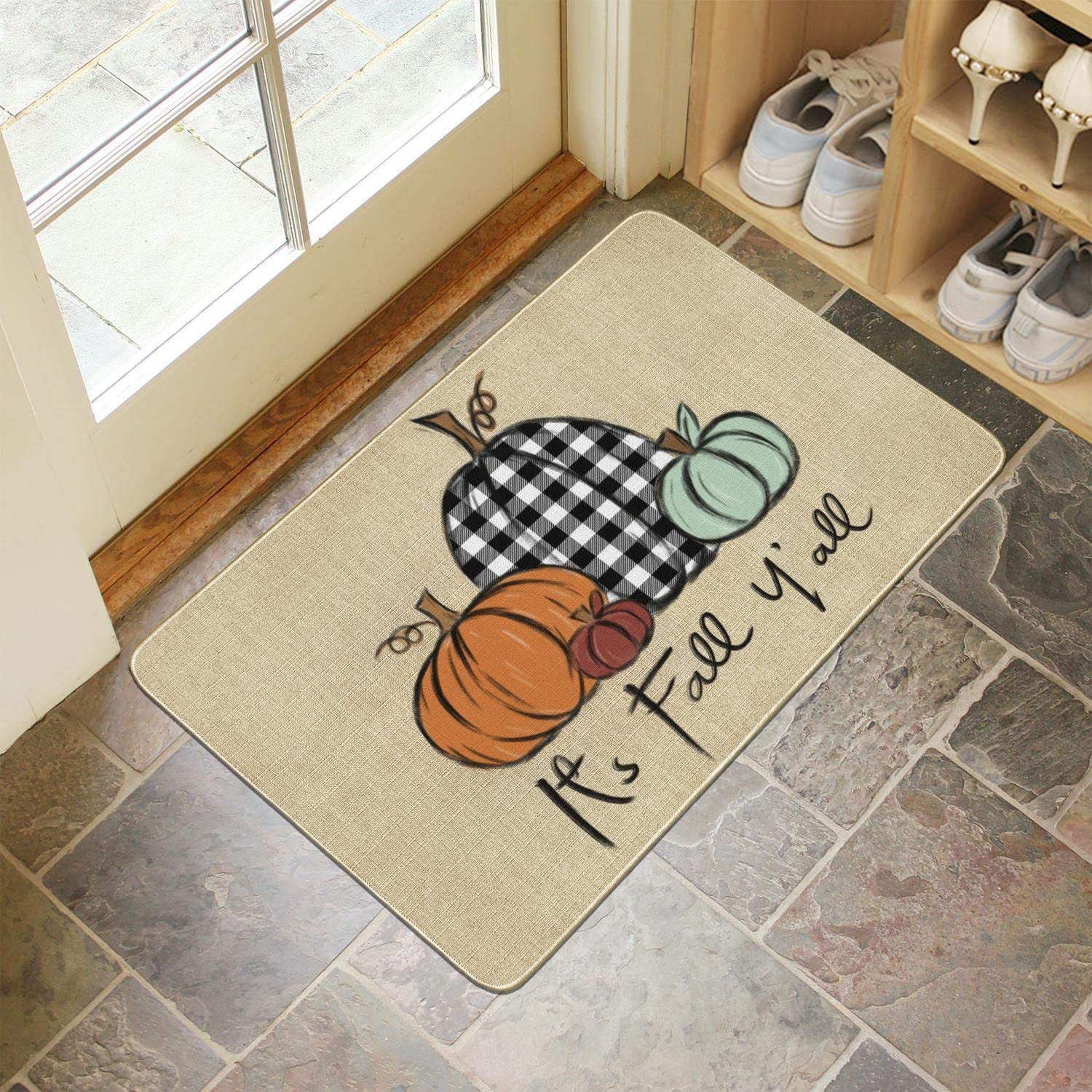 happy Fall Y'all Cute Turkey Door Mat, Indoor Mat, Creative Doormat,  Non-slip Floor Rug Mat, Bedroom Accessories Room Decoration, Photo Props,  Outdoor Decor - Temu