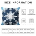 thumbnail image 5 of MLJA Navy Blue Christmas Decorative Throw Pillow Covers for Couch Sofa Living Room Bed, Cozy Bohemia Snowflakes Print Throw Pillows Cases Set Cushion Cover Pack of, 5 of 5
