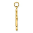 thumbnail image 2 of 14k Yellow Gold Budded Cross Charm Pendant, 2 of 4