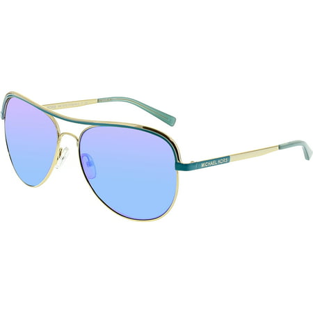 Michael Kors Women's Mirrored Vivianna MK1012-110625-58 Blue Aviator Sunglasses