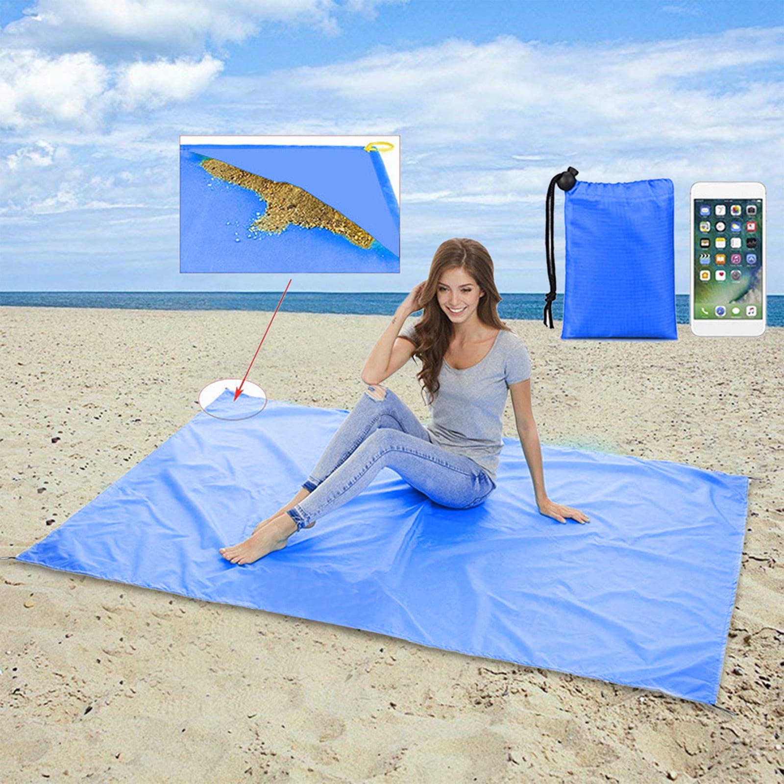 Camping Essential Clearance Beach Blanket Sandproof,Beach Mat, Big