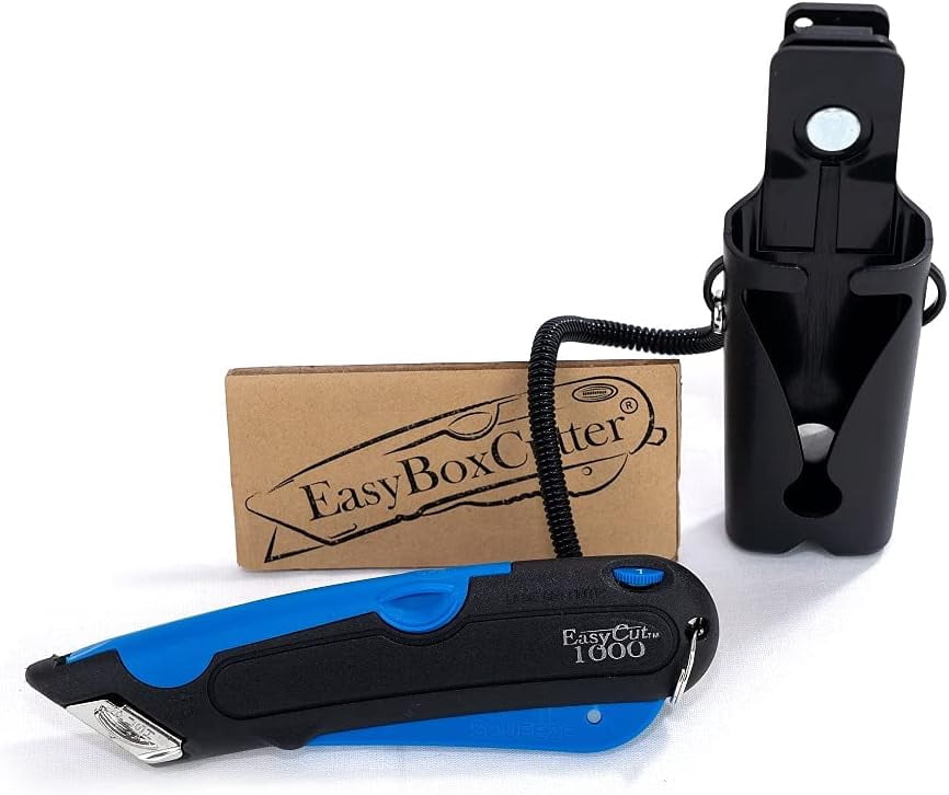 12 Pack Easycut Blue Safety Box Cutters Easy Cut