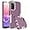 Pink/Purple, variant on for Samsung Galaxy A03S Case, with Tempered Glass Screen Protector, Dust Proof Port Cover, Full Body Protection Rubber Cover Phone Case for Samsung Galaxy A03S/A02S, Black/Black