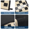 thumbnail image 6 of HIWEAVER 9' x 18' Black/Brown Outdoor Rug PP Plastic Straw Woven Waterproof Patio Rug with Border Portable Outside Carpet for Balcony Deck Picnic Garden Decor, 6 of 7
