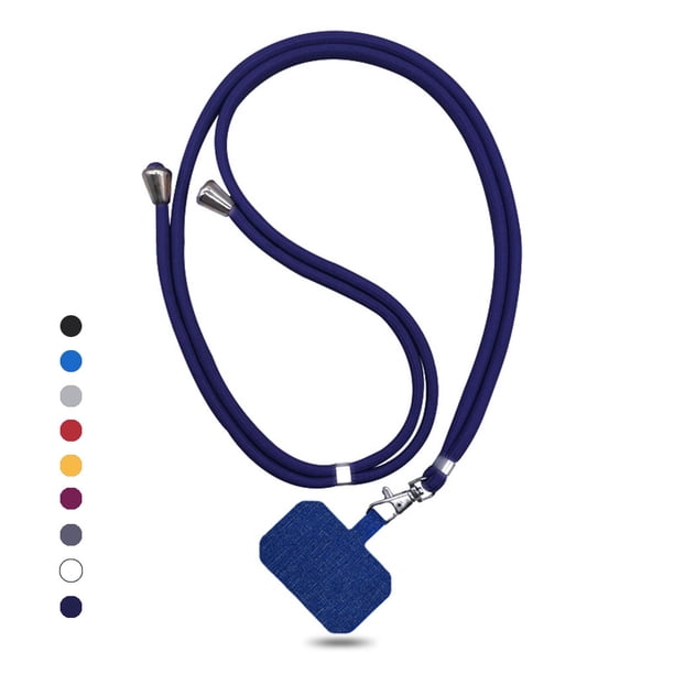 Sidaley Cordón para teléfono móvil correa para el cuello ajustable Universal colgante Smartphone llaves cámara cuerda portátil caminar extraíble Electrónica Azul