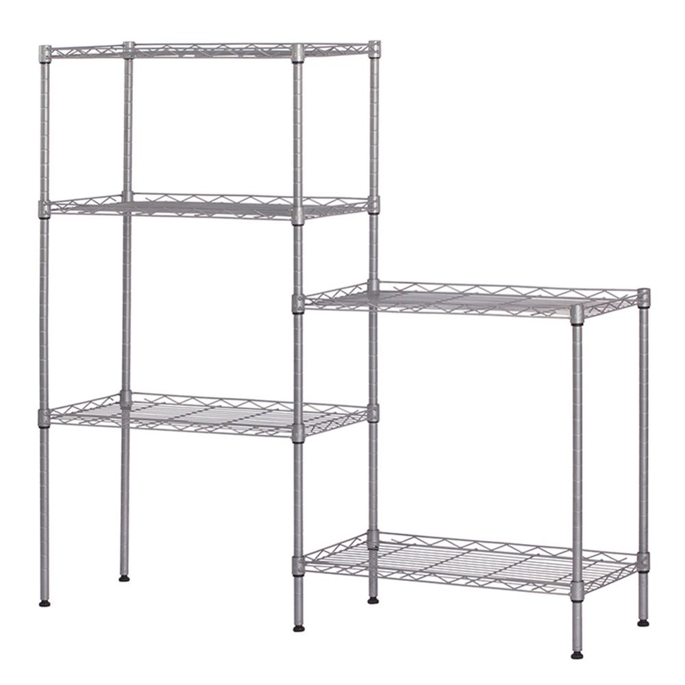 Lowestbest 5Tier Storage Rack, Silver Storage Racks and Shelving