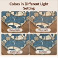 thumbnail image 7 of Design&I 9'x12' Washable Area Rug Sleek Flatweave Pet Friendly Round Ocean Map Nautical Compass Motif Themed Turtle Vintage Refined Structured for Master Suite, Under Bed, 7 of 7
