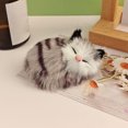 thumbnail image 1 of TIMIFIS Plush Napping Cat, Home Decor Realistic Sleeping Stuffed Toy Cute Figurine with Sound Feature, 1 of 5
