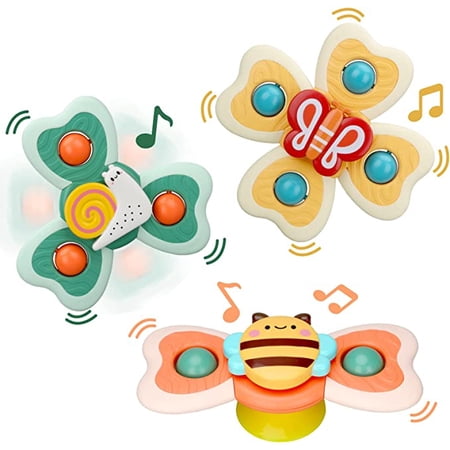 Jouet de Bain Spinner Bebe Ventouse - Blanc - Puériculture