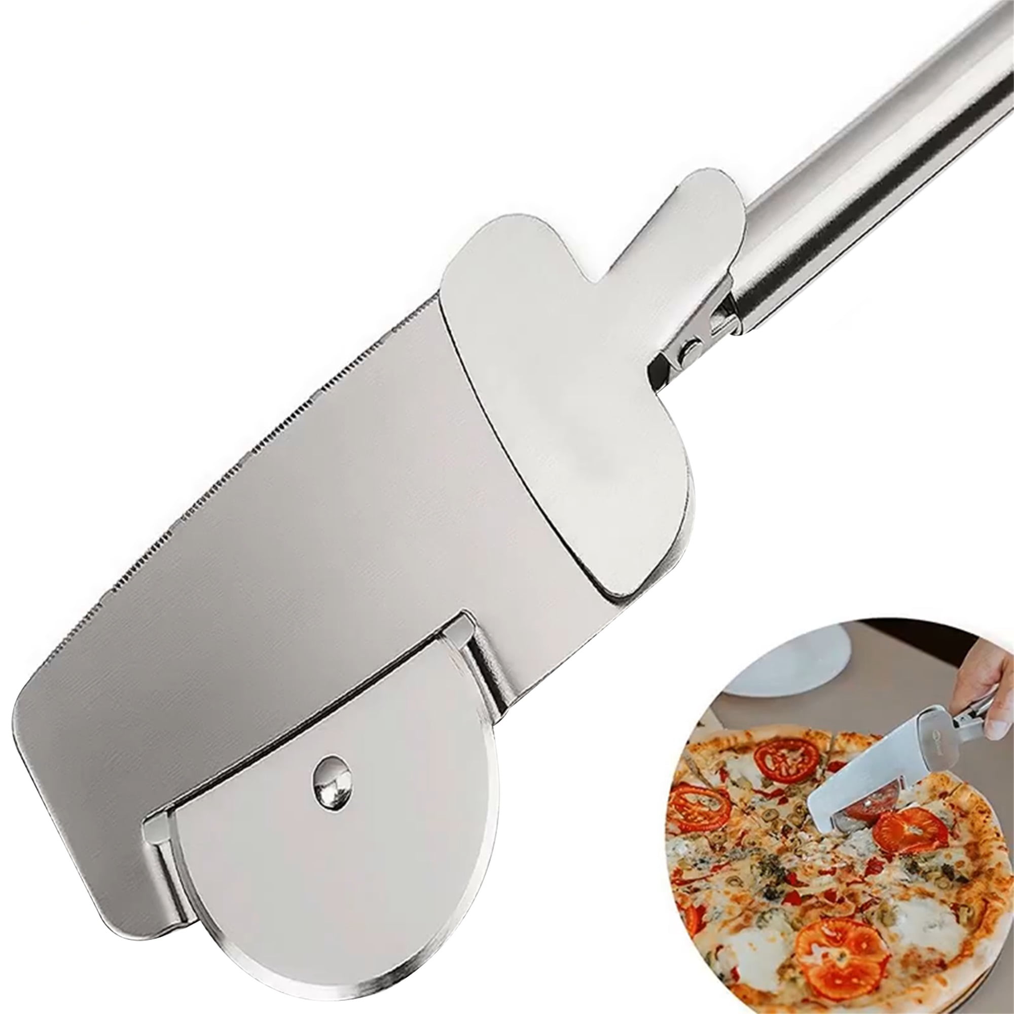 Commercial 5"inch Heavy Duty Stainless-steel Pizza Cutter Wheel Slicer 