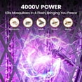 thumbnail image 5 of Electric Fly Swatter 4000V Bug Zapper Racket with 1800mAh Rechargeable Battery 5-Layer Safety Mesh Dual Modes 180° Foldable Ideal for Indoor or Outdoor Use (White), 5 of 6