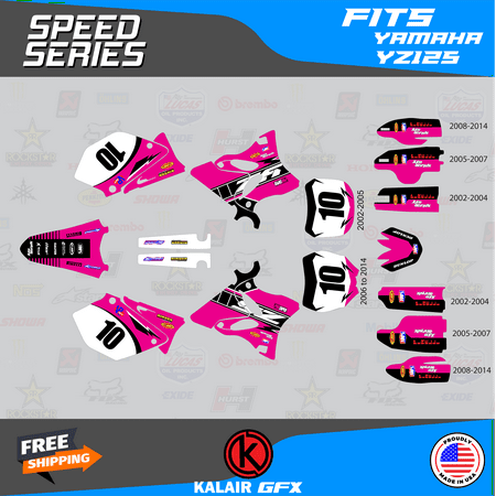 Kalair GFX Graphics Kit for Yamaha YZ125 (2005) Speed Series