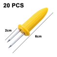 thumbnail image 2 of 20-pack stainless steel corn cob holders, camping BBQ accessories, 2 of 5