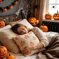 thumbnail image 5 of 18X18 Inch Pumpkin Throw Pillow Cover Embroidered Soft Plush Throw Pillow for Couch Fall Halloween Decor Beige 1 Piece, 5 of 6