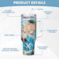 thumbnail image 5 of Vsdgher Vintage Map Travel Essentials Pattern 40 oz Tumbler with Handle and Straw Lid | Insulated Cup Reusable Stainless Steel Water Bottle Travel Mug | Gifts for Women Men Him Her, 5 of 8