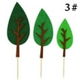 thumbnail image 2 of Coxeer Cake Topper Set Felt Plant Cute Cake Pick Cupcake Decoration Stick for Birthday, 2 of 10