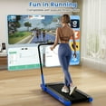 thumbnail image 5 of Barara King 3-in-1 3HP Compact Treadmill Small Running with Smart Apps Remote Control and Speakers, Walking Treadmill for Home Office, Home Gym, Navy, 5 of 7