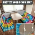 thumbnail image 2 of Uorisanigo RV Dinette Cushion Covers Elastic Rainbow Tie Dye Camper Cushions Slipcovers for Travel Trailer Couch Bench Rectangle Loveseat Protective Cover Prevent Scratches, 2 of 7