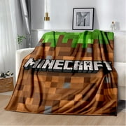 Soft and Warm M-Minecraft Blanket Featuring My World Sandbox Game Characters 3D Print Fleece Throw Blanket
