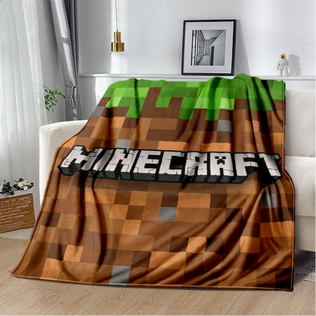 Soft and Warm M-Minecraft Blanket Featuring My World Sandbox Game Characters 3D Print Fleece Throw Blanket