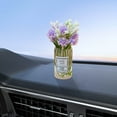 thumbnail image 3 of Car Flower Ornament G Mini Glass Vase with Artificial Flowers Center Console Decor Vehicle Interior Accessory, 3 of 5