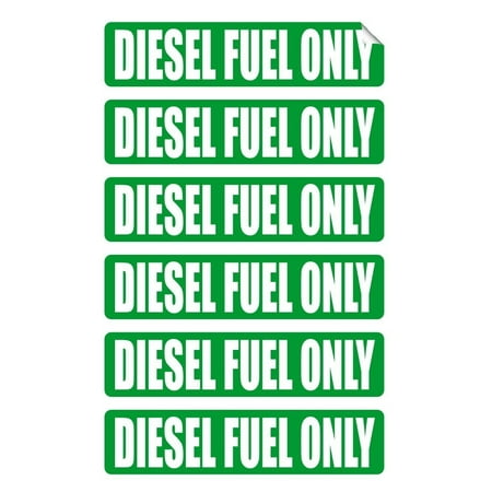 Labels Stickers Decals - 6 pack DIESEL FUEL ONLY Decals / Stickers / Labels / Markers Fuel Gas