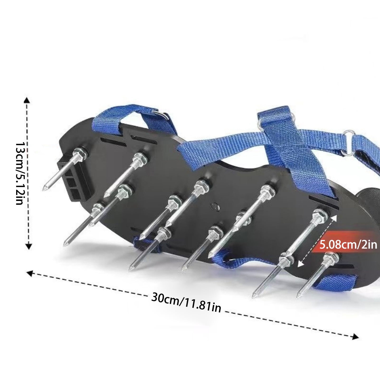Lawn Aerator Shoes - Heavy Duty Spiked Sandals with 3mm Metal Spikes for Soil Aeration - Pre-Assembled One Size Fits All for Yard, Garden & Patio Grass Care