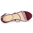thumbnail image 4 of BLISSFUL STEP Women's Rhinestone Ankle Strap Heel Sandals, 4 of 6