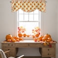 thumbnail image 4 of Lattice Pumpkins Fall Tie Up Valance Curtains for Windows, Kitchen Curtains Window Treatments, Thanksgiving Botanical Farmhouse Short Window Shades Valances for Bedroom Bathroom Cafe 54"x18", 4 of 8