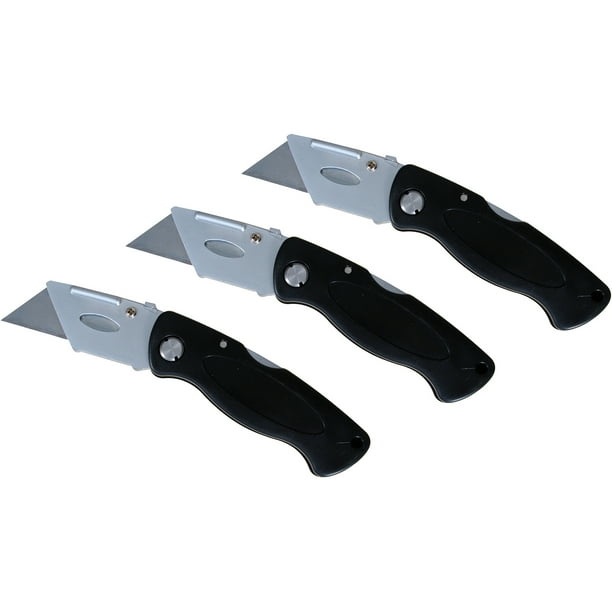 Olympia Tools 3Piece Quick Change Folding Utility Knife Bundle