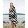 thumbnail image 2 of Farmhouse Checkered Beach Towels Oversized Super Absorbent, Black White Buffalo Plaid Lightweight Bath Towel Quick Dry Sets For Bathroom/Pool/Rv Camping/Beach Play/Gym Room/Picnic 23"x47", 2 of 8