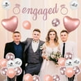 thumbnail image 4 of Jollyboom Engagement Party Decorations, Rose Gold We are Engaged Backdrop Diamond Ring Engagement Banner Confetti Balloons, Mr Mrs Love Balloons for Wedding Proposal Bridal Shower Engagement Hen Party, 4 of 6